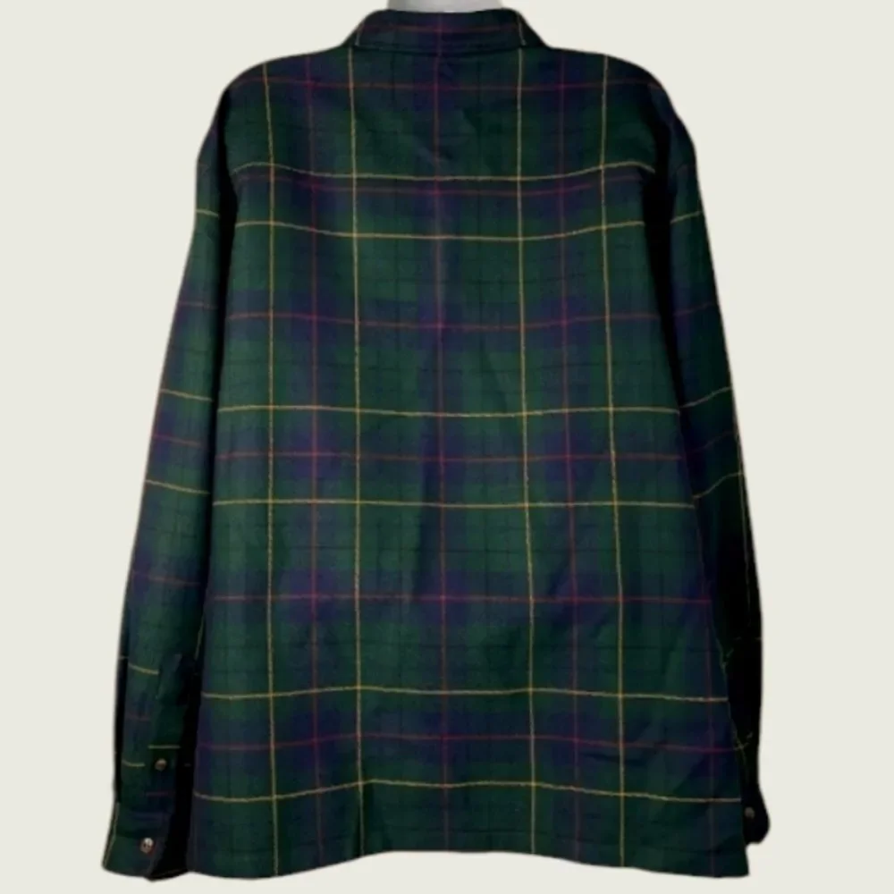 Pendleton Women's Green Blue Plaid Celebration Tartan Wool Zip Front Jacket M - Picture 6 of 15